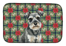 Load image into Gallery viewer, Miniature Schnauzer Christmas PoinsettIas Dish Drying Mat