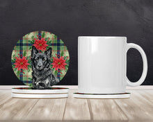 Load image into Gallery viewer, Mudi Christmas PoinsettIas Large Sandstone Coasters Pack of 4