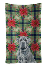 Load image into Gallery viewer, Blue Neapolitan Mastiff Christmas PoinsettIas Kitchen Towel