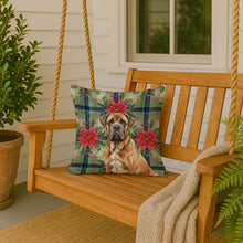 Load image into Gallery viewer, Neapolitan Mastiff Christmas PoinsettIas Throw Pillow