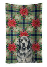Load image into Gallery viewer, Gray Newfoundland Christmas PoinsettIas Kitchen Towel