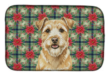 Load image into Gallery viewer, Wheaten Norfolk Terrier Christmas PoinsettIas Dish Drying Mat