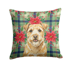 Load image into Gallery viewer, Wheaten Norfolk Terrier Christmas PoinsettIas Throw Pillow