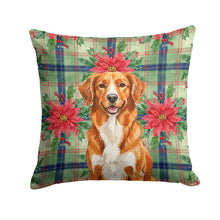 Load image into Gallery viewer, Orange Nova Scotia Duck Tolling Retriever Christmas PoinsettIas Throw Pillow