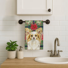 Load image into Gallery viewer, Lemon and White Papillon Christmas PoinsettIas Kitchen Towel