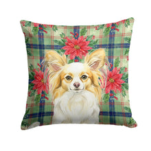 Load image into Gallery viewer, Lemon and White Papillon Christmas PoinsettIas Throw Pillow