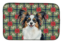 Load image into Gallery viewer, Tricoilor Papillon Christmas PoinsettIas Dish Drying Mat