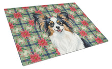 Load image into Gallery viewer, Tricoilor Papillon Christmas PoinsettIas Glass Cutting Board