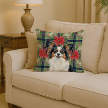 Load image into Gallery viewer, Tricoilor Papillon Christmas PoinsettIas Throw Pillow