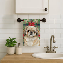 Load image into Gallery viewer, Fawn Pekingese Christmas PoinsettIas Kitchen Towel