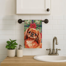 Load image into Gallery viewer, Red Pekingese Christmas PoinsettIas Kitchen Towel