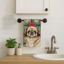 Load image into Gallery viewer, Sable Pekingese Christmas PoinsettIas Kitchen Towel