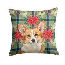 Load image into Gallery viewer, Corgi Christmas PoinsettIas Throw Pillow