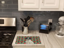 Load image into Gallery viewer, Black and White Pointer Christmas PoinsettIas Glass Cutting Board