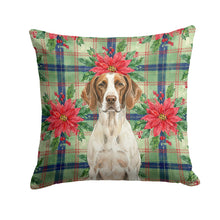 Load image into Gallery viewer, Liver and White Pointer Christmas PoinsettIas Throw Pillow