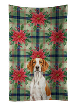Load image into Gallery viewer, Orange and White Pointer Christmas PoinsettIas Kitchen Towel