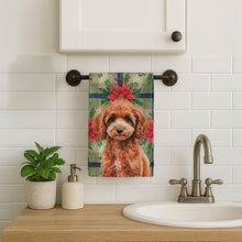 Load image into Gallery viewer, Miniature Red Poodle Christmas PoinsettIas Kitchen Towel