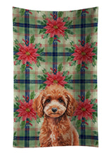 Load image into Gallery viewer, Miniature Red Poodle Christmas PoinsettIas Kitchen Towel