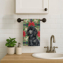 Load image into Gallery viewer, Standard Black Poodle Christmas PoinsettIas Kitchen Towel
