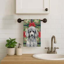 Load image into Gallery viewer, Standard Silver Poodle Christmas PoinsettIas Kitchen Towel