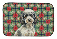 Load image into Gallery viewer, Toy Parti Poodle Christmas PoinsettIas Dish Drying Mat