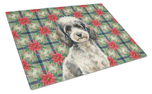 Load image into Gallery viewer, Toy Parti Poodle Christmas PoinsettIas Glass Cutting Board