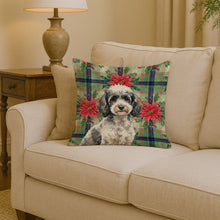 Load image into Gallery viewer, Toy Parti Poodle Christmas PoinsettIas Throw Pillow