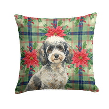 Load image into Gallery viewer, Toy Parti Poodle Christmas PoinsettIas Throw Pillow