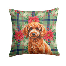 Load image into Gallery viewer, Toy Red Poodle Christmas PoinsettIas Throw Pillow