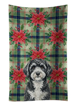 Load image into Gallery viewer, Portuguese Water Dog Christmas PoinsettIas Kitchen Towel