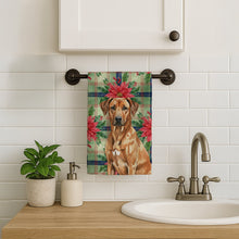 Load image into Gallery viewer, Rhodesian Ridgeback Christmas PoinsettIas Kitchen Towel