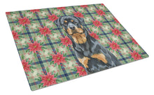 Load image into Gallery viewer, Rottweiler Christmas PoinsettIas Glass Cutting Board
