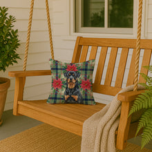 Load image into Gallery viewer, Rottweiler Christmas PoinsettIas Throw Pillow