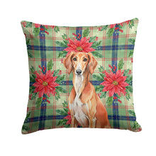 Load image into Gallery viewer, Red Saluki Christmas PoinsettIas Throw Pillow