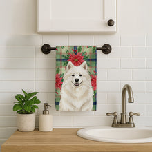 Load image into Gallery viewer, Cream Samoyed Christmas PoinsettIas Kitchen Towel