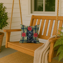 Load image into Gallery viewer, Schipperke Christmas PoinsettIas Throw Pillow