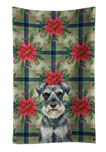 Load image into Gallery viewer, Schnauzer Christmas PoinsettIas Kitchen Towel