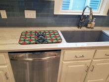 Load image into Gallery viewer, Scottish Terrier Christmas PoinsettIas Dish Drying Mat