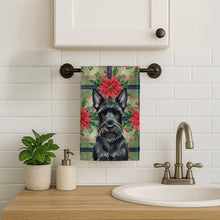 Load image into Gallery viewer, Scottish Terrier Christmas PoinsettIas Kitchen Towel
