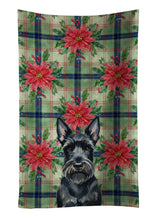 Load image into Gallery viewer, Scottish Terrier Christmas PoinsettIas Kitchen Towel
