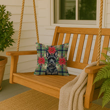 Load image into Gallery viewer, Scottish Terrier Christmas PoinsettIas Throw Pillow