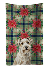 Load image into Gallery viewer, Sealyham Terrier Christmas PoinsettIas Kitchen Towel