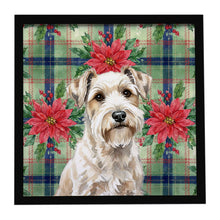Load image into Gallery viewer, Sealyham Terrier Christmas PoinsettIas Framed Metal Print