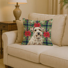 Load image into Gallery viewer, Sealyham Terrier Christmas PoinsettIas Throw Pillow