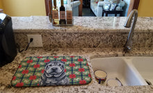 Load image into Gallery viewer, Black Shar Pei Christmas PoinsettIas Dish Drying Mat