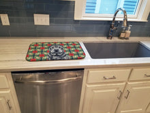 Load image into Gallery viewer, Black Shar Pei Christmas PoinsettIas Dish Drying Mat