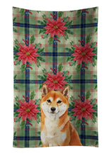 Load image into Gallery viewer, Red Shiba Inu Christmas PoinsettIas Kitchen Towel