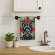 Load image into Gallery viewer, Black Skye Terrier Christmas PoinsettIas Kitchen Towel