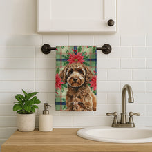 Load image into Gallery viewer, Spanish Water Dog Christmas PoinsettIas Kitchen Towel