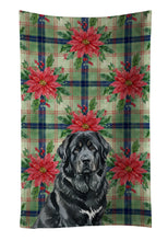 Load image into Gallery viewer, Black Tibetan Mastiff Christmas PoinsettIas Kitchen Towel